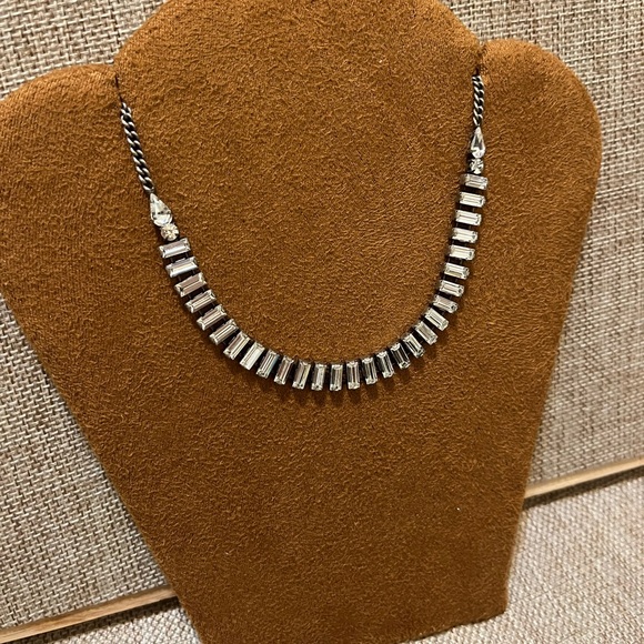 Fossil Silver Tone Rhinestone Necklace - Picture 4 of 7